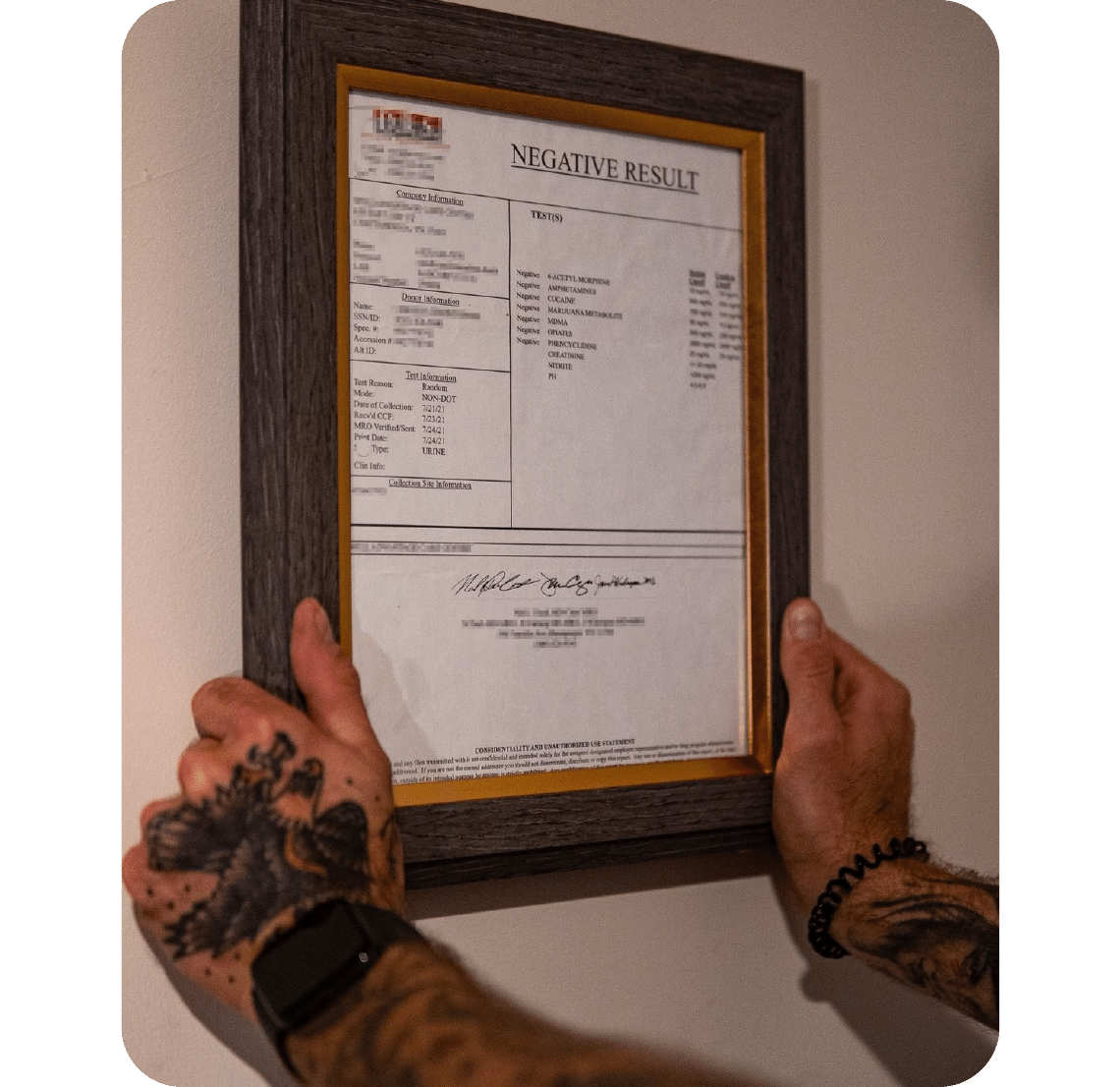Negative drug test result after an individual took CBDOps THC free product.